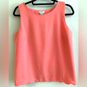J Crew Sleeveless Blouse Peach Size Small